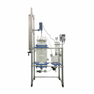 20L Chemical Lab Equipment Crystallization Reactor Filter Glass Reactor Nutsche Filter With Collecting Bottle
